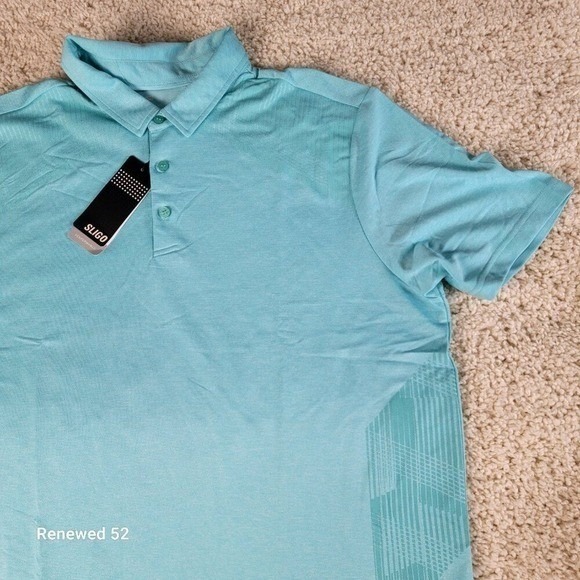 Slingo Wear Men's XL Blue Polo Shirt UPF 40 Moisture Wicking NEW - Picture 7 of 13
